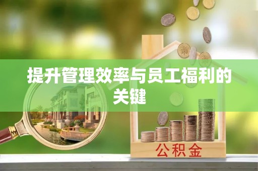江都提升管理效率与员工福利的关键